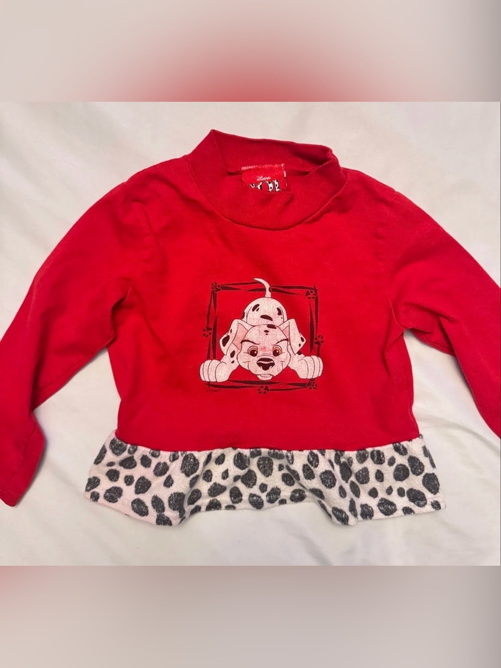Vtg 101 Dalmations Long Sleeve Top